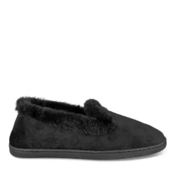 Chaussons NOIR Femme Motif Uni A Enfiler