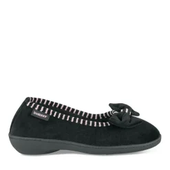 Chaussons NOIR Femme Motif Uni A Enfiler
