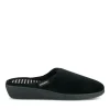 Chaussons NOIR Femme Motif Uni A Enfiler