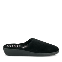 Chaussons NOIR Femme Motif Uni A Enfiler