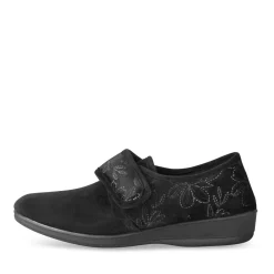 Chaussons NOIR Femme Motif Uni Scratch