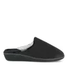 Chaussons NOIR Femme Motif Uni A Enfiler