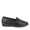 Chaussons NOIR Femme Motif Uni A Enfiler