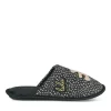 Chaussons NOIR Femme Motif A Pois A Enfiler
