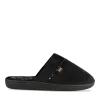 Chaussons NOIR Femme Motif Uni A Enfiler