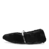 Chaussons NOIR Femme Motif Uni A Enfiler