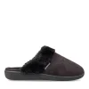 Chaussons NOIR Femme Motif Uni A Enfiler