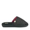 Chaussons NOIR Femme Motif Uni A Enfiler