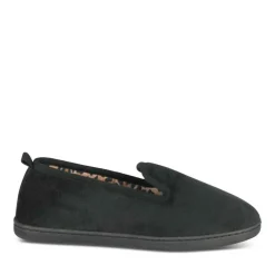 Chaussons NOIR Femme Motif Uni A Enfiler