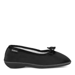 Chaussons NOIR Femme Motif Uni A Enfiler