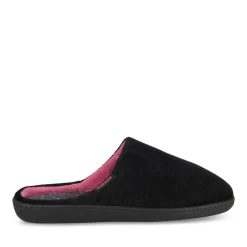 Chaussons NOIR Femme Motif Uni A Enfiler
