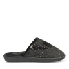 Chaussons NOIR Femme Motif Paillettes A Enfiler