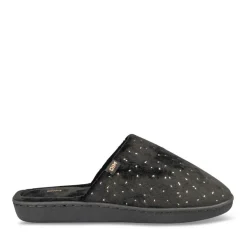 Chaussons NOIR Femme Motif Paillettes A Enfiler