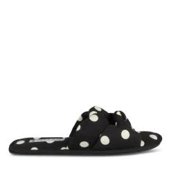 Chaussons NOIR Femme Motif A Pois A Enfiler