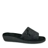 Chaussons NOIR Femme Motif Uni A Enfiler