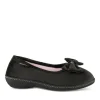 Chaussons NOIR Femme Motif Uni A Enfiler