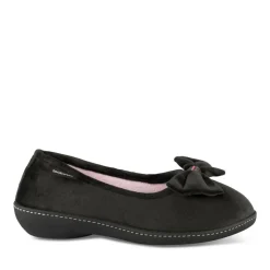 Chaussons NOIR Femme Motif Uni A Enfiler