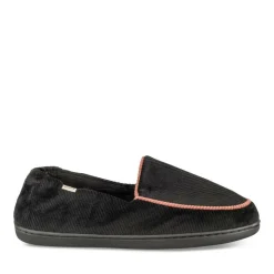 Chaussons NOIR Femme Motif Uni A Enfiler