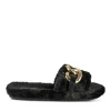Chaussons NOIR Femme Motif Uni A Enfiler