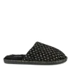 Chaussons NOIR Femme Motif Uni A Enfiler