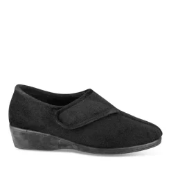 Chaussons NOIR Femme Motif Uni Scratch