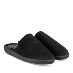 Chaussons NOIR Femme Motif Uni A Enfiler