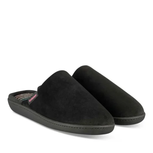 Chaussons NOIR Femme Motif Uni A Enfiler