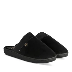 Chaussons NOIR Femme Motif Uni A Enfiler