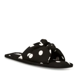 Chaussons NOIR Femme Motif A Pois
