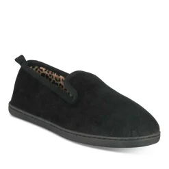 Chaussons NOIR Femme Motif Uni A Enfiler