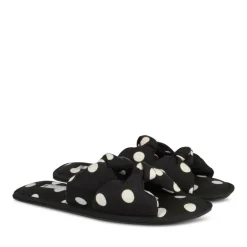 Chaussons NOIR Femme Motif A Pois A Enfiler