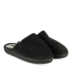 Chaussons NOIR Femme Motif Uni A Enfiler