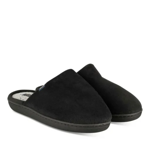 Chaussons NOIR Femme Motif Uni A Enfiler