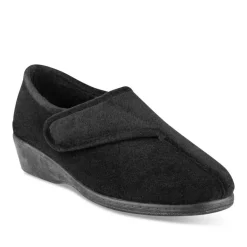 Chaussons NOIR Femme Motif Uni Scratch