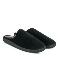 Chaussons NOIR Femme Motif Uni A Enfiler