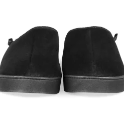 Chaussons NOIR Femme Motif Uni A Enfiler