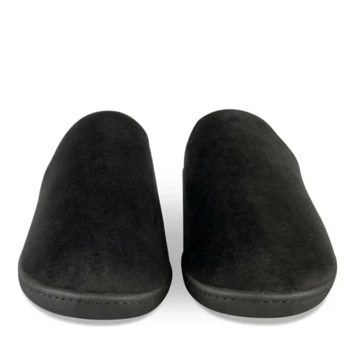 Chaussons NOIR Femme Motif Uni A Enfiler