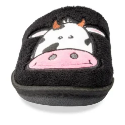 Chaussons NOIR Femme Motif Animal