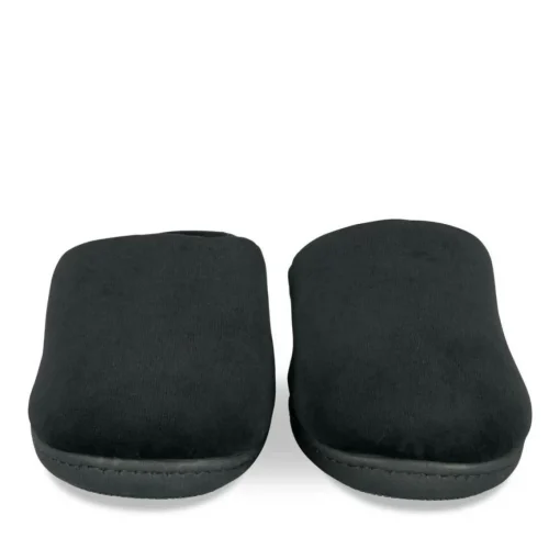 Chaussons NOIR Femme Motif Uni A Enfiler