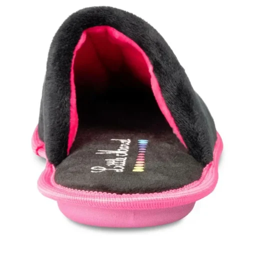 Chaussons NOIR Femme Motif Uni A Enfiler