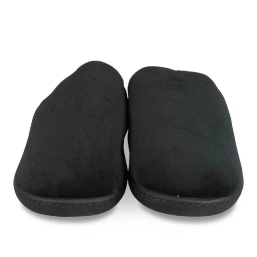Chaussons NOIR Femme Motif Uni A Enfiler
