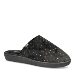 Chaussons NOIR Femme Motif Paillettes A Enfiler
