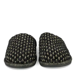 Chaussons NOIR Femme Motif Uni A Enfiler