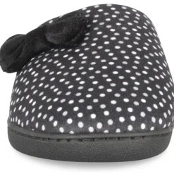 Chaussons NOIR Femme Motif A Pois A Enfiler