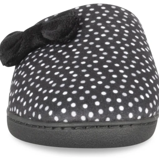 Chaussons NOIR Femme Motif A Pois A Enfiler