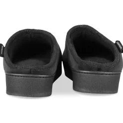 Chaussons NOIR Femme Motif Uni A Enfiler