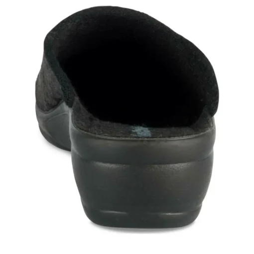 Chaussons NOIR Femme Motif Animal A Enfiler
