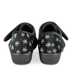 Chaussons NOIR Femme Motif Uni Scratch