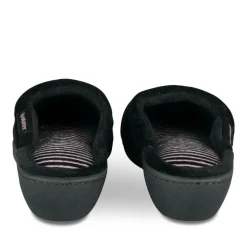 Chaussons NOIR Femme Motif Uni A Enfiler