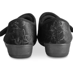 Chaussons NOIR Femme Motif Uni Scratch
